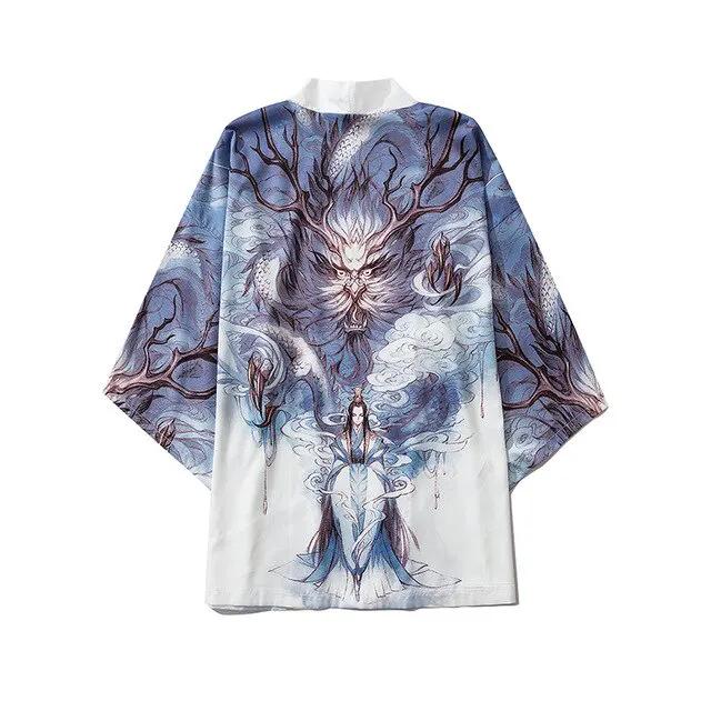 Anime Beauty Devil Kimono Streetwear Style Men Women Cardigan Japanese Robe Female Traditional Clothing by Vimost Shop