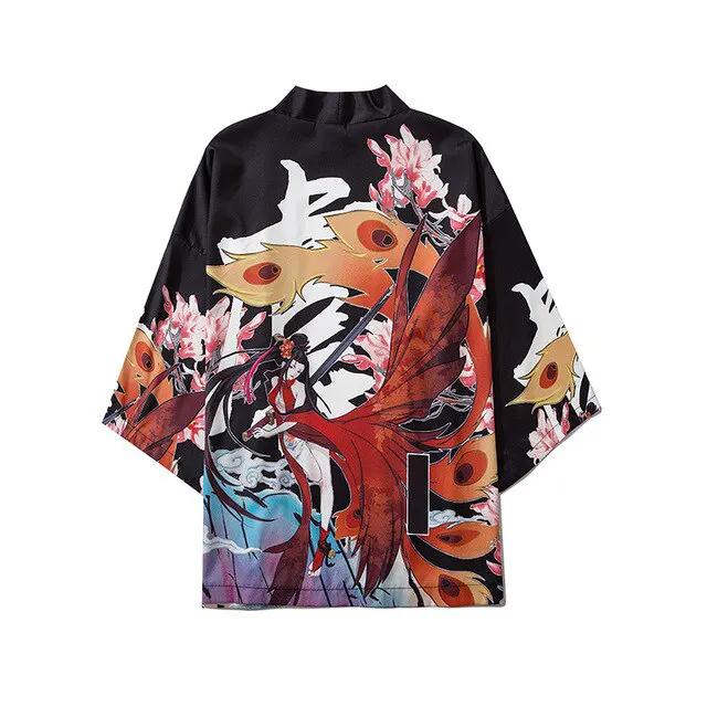 Anime Beauty Devil Kimono Streetwear Style Men Women Cardigan Japanese Robe Female Traditional Clothing by Vimost Shop