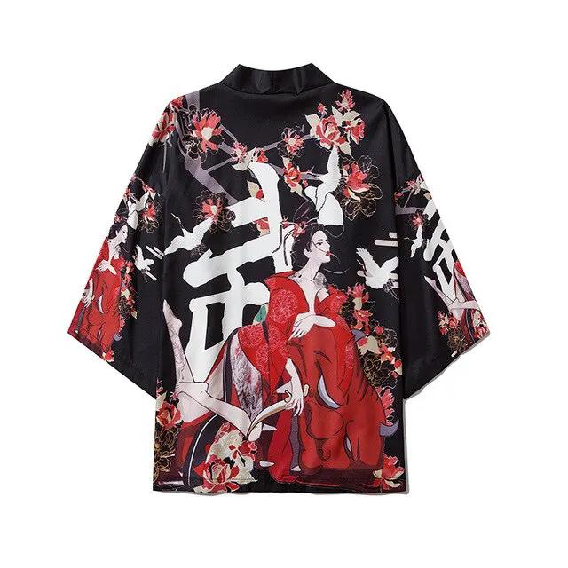 Anime Beauty Devil Kimono Streetwear Style Men Women Cardigan Japanese Robe Female Traditional Clothing by Vimost Shop