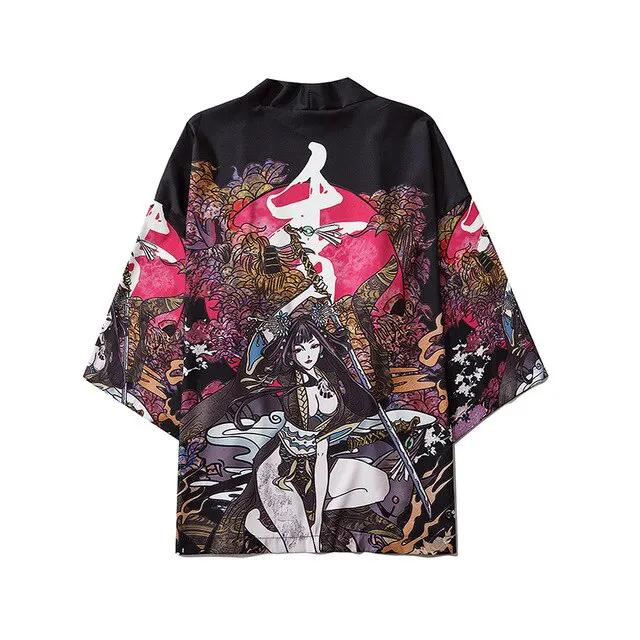 Anime Beauty Devil Kimono Streetwear Style Men Women Cardigan Japanese Robe Female Traditional Clothing by Vimost Shop