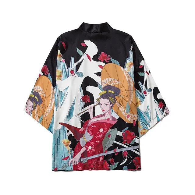 Anime Beauty Devil Kimono Streetwear Style Men Women Cardigan Japanese Robe Female Traditional Clothing by Vimost Shop