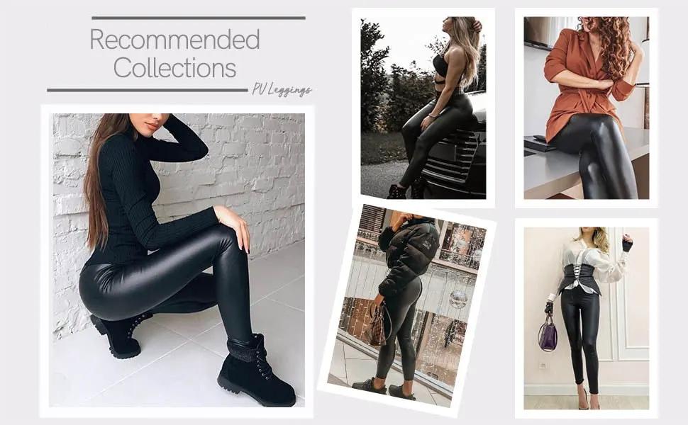 PU Faux Leather Legging Sexy Thin Black Women Leggings New Fashion Stretchy Fitness Casual Pants Warm Waterproof Skinny Push Up by Vimost Shop