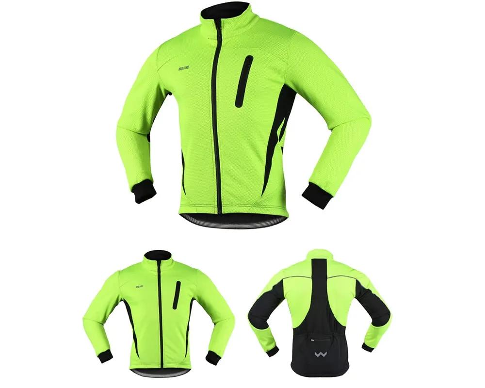 Men Thermal Cycling Jacket Winter Warm Up Fleece Bicycle Clothing Windproof Waterproof Sports Coat MTB Bike Jersey by Vimost Shop