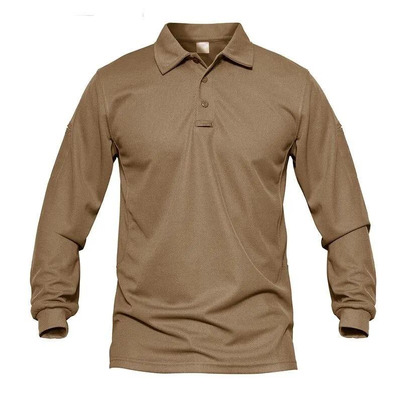 Men Tactical T-shirts Summer Quick Dry Performance Airsoft T-shirts Long Sleeve Lightweight Pique Jersey Golf T-shirts by Vimost Shop