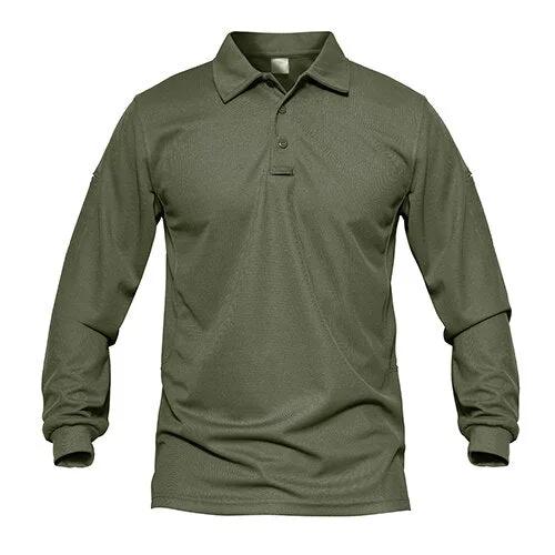 Men Tactical T-shirts Summer Quick Dry Performance Airsoft T-shirts Long Sleeve Lightweight Pique Jersey Golf T-shirts by Vimost Shop