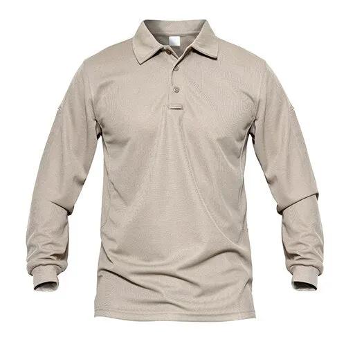 Men Tactical T-shirts Summer Quick Dry Performance Airsoft T-shirts Long Sleeve Lightweight Pique Jersey Golf T-shirts by Vimost Shop
