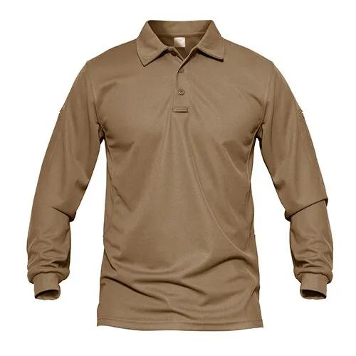 Men Tactical T-shirts Summer Quick Dry Performance Airsoft T-shirts Long Sleeve Lightweight Pique Jersey Golf T-shirts by Vimost Shop