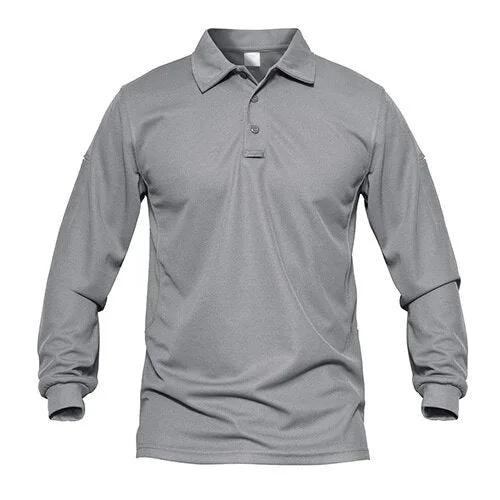 Men Tactical T-shirts Summer Quick Dry Performance Airsoft T-shirts Long Sleeve Lightweight Pique Jersey Golf T-shirts by Vimost Shop