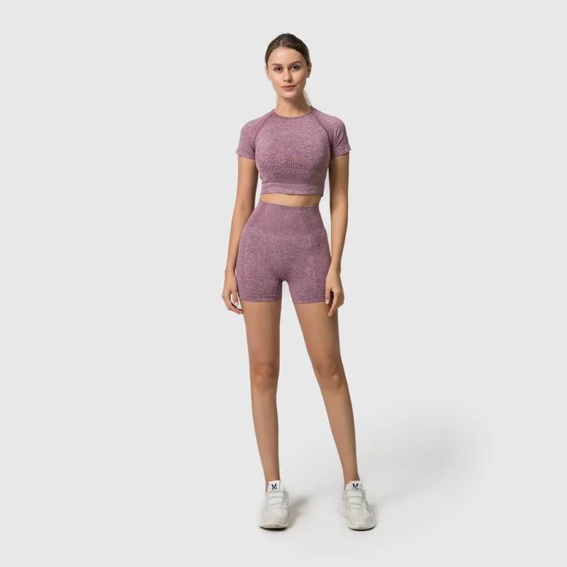 2/3/5PCS Seamless Women Yoga Set Workout Sportswear Gym Clothing Fitness Long Sleeve Crop Top High Waist Leggings Sports Suits by Vimost Shop