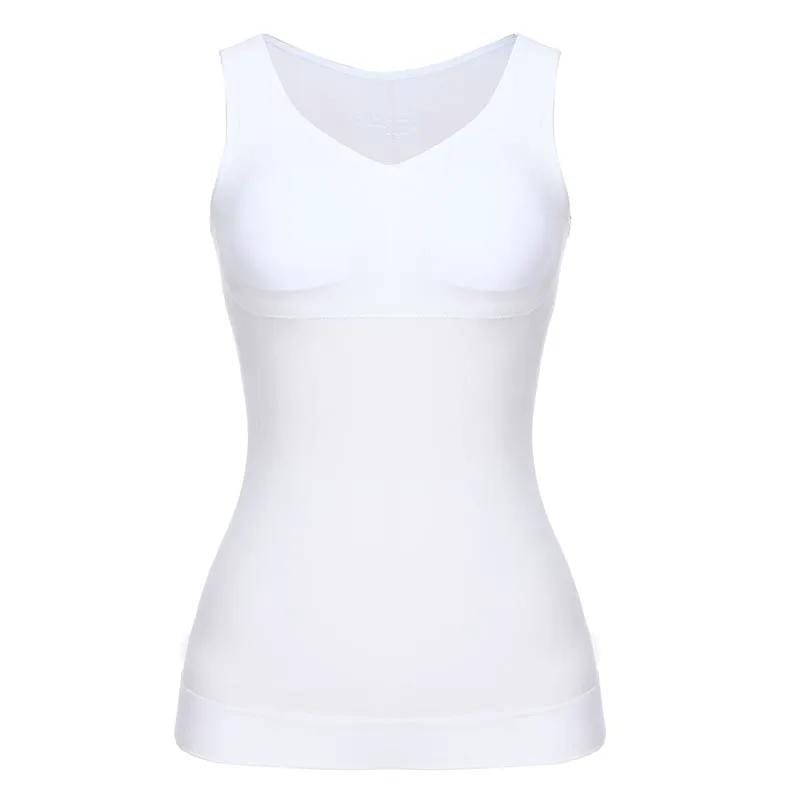 Tank Tops for Women with Built in Bra Shelf Bra Casual Wide Strap Basic Camisole Sleeveless Top Shaper with Removable Bra by Vimost Shop