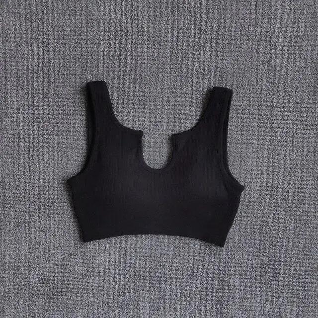 Seamless Sport Bra Women Lingerie Fitness Yoga Running Vest Underwear Padded Crop Tops Underwear Push Up Gym Top Bras by Vimost Shop