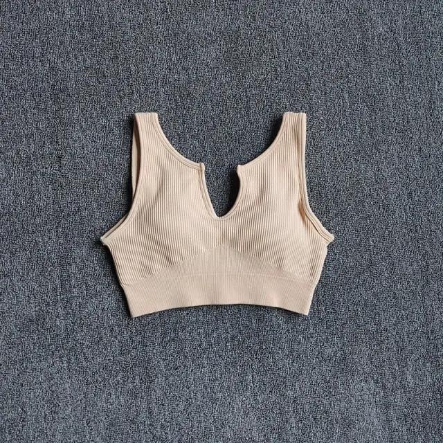 Seamless Sport Bra Women Lingerie Fitness Yoga Running Vest Underwear Padded Crop Tops Underwear Push Up Gym Top Bras by Vimost Shop