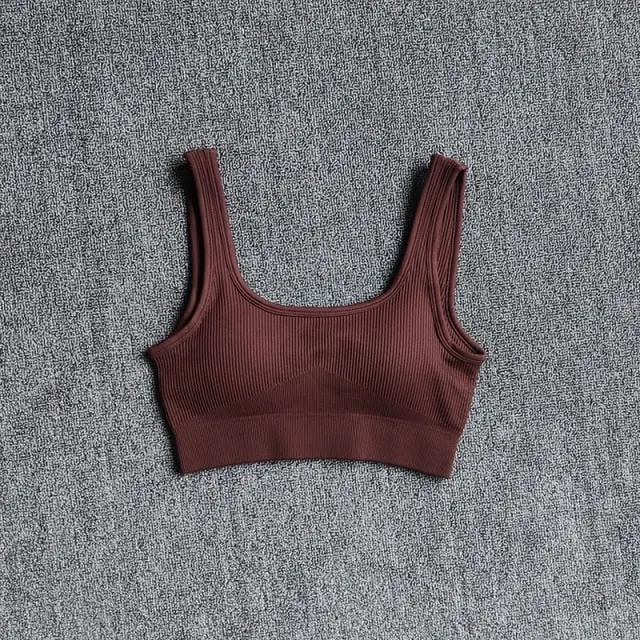 Seamless Sport Bra Women Lingerie Fitness Yoga Running Vest Underwear Padded Crop Tops Underwear Push Up Gym Top Bras by Vimost Shop