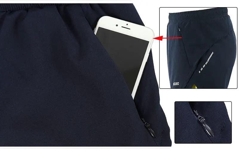 Men Running Shorts 2 in 1 Sports Shorts Quick Dry Active Training Exercise Jogging Gym Shorts With Zipper Pockets by Vimost Shop