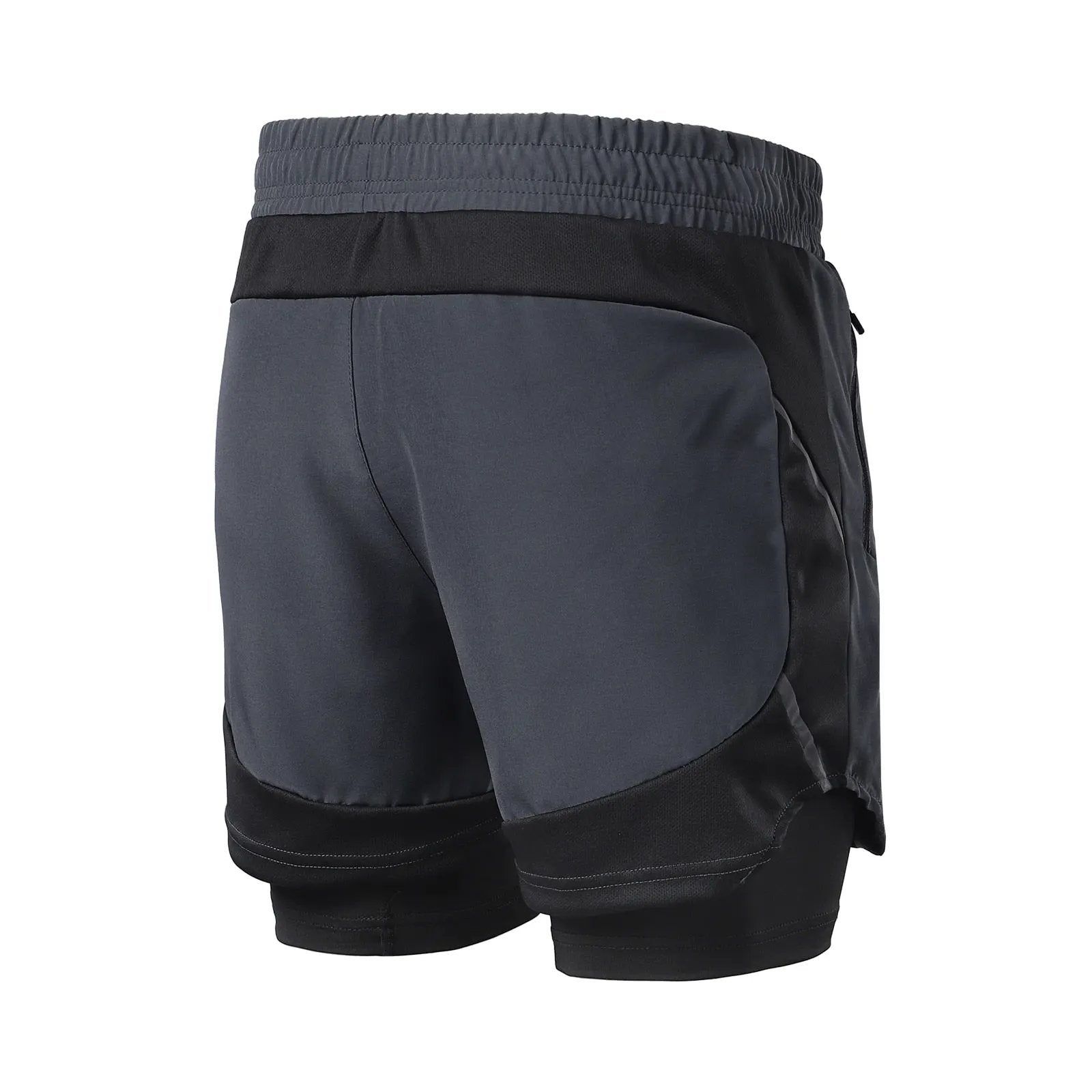 Running Shorts 2 in 1 Quick Dry Athletic Training Exercise Jogging Sports Gym Shorts With Zipper Pocket by Vimost Shop