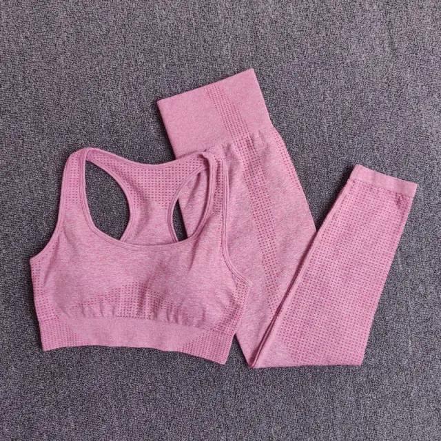 2/3/5PCS Seamless Women Yoga Set Workout Sportswear Gym Clothing Fitness Long Sleeve Crop Top High Waist Leggings Sports Suits by Vimost Shop