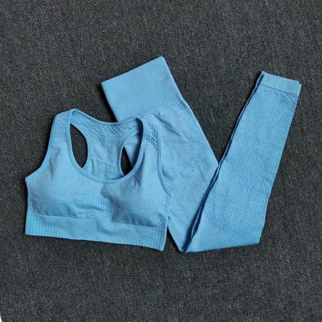 2/3/5PCS Seamless Women Yoga Set Workout Sportswear Gym Clothing Fitness Long Sleeve Crop Top High Waist Leggings Sports Suits by Vimost Shop