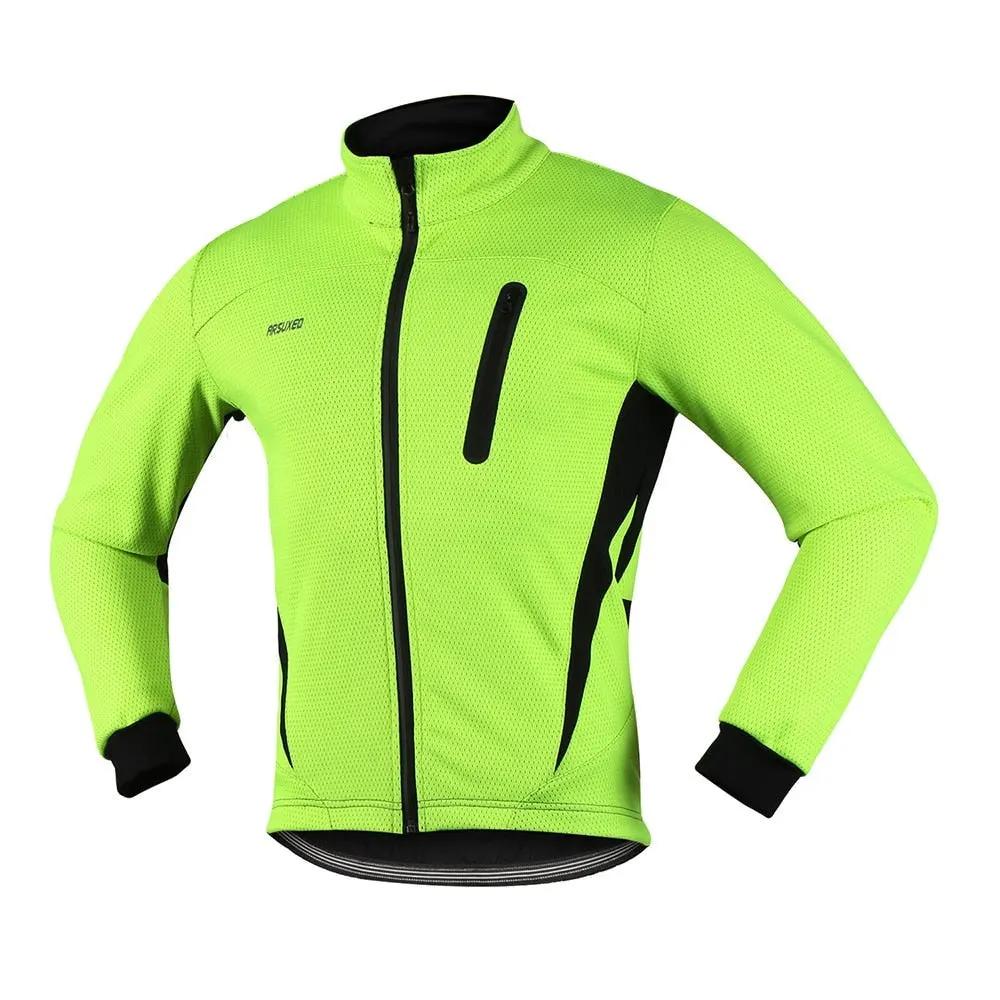 Men Thermal Cycling Jacket Winter Warm Up Fleece Bicycle Clothing Windproof Waterproof Sports Coat MTB Bike Jersey by Vimost Shop