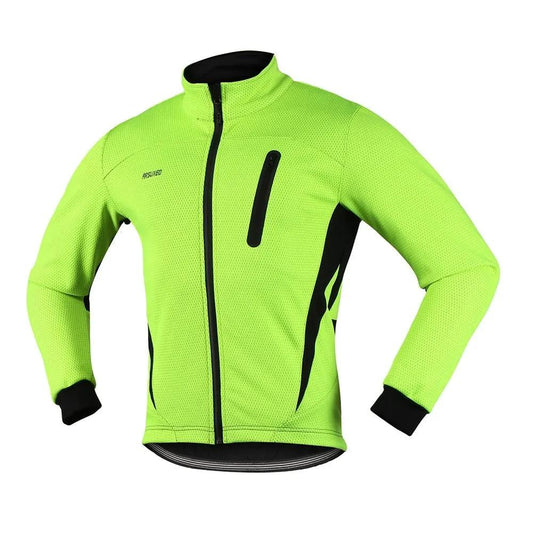 Men Thermal Cycling Jacket Winter Warm Up Fleece Bicycle Clothing Windproof Waterproof Sports Coat MTB Bike Jersey by Vimost Shop