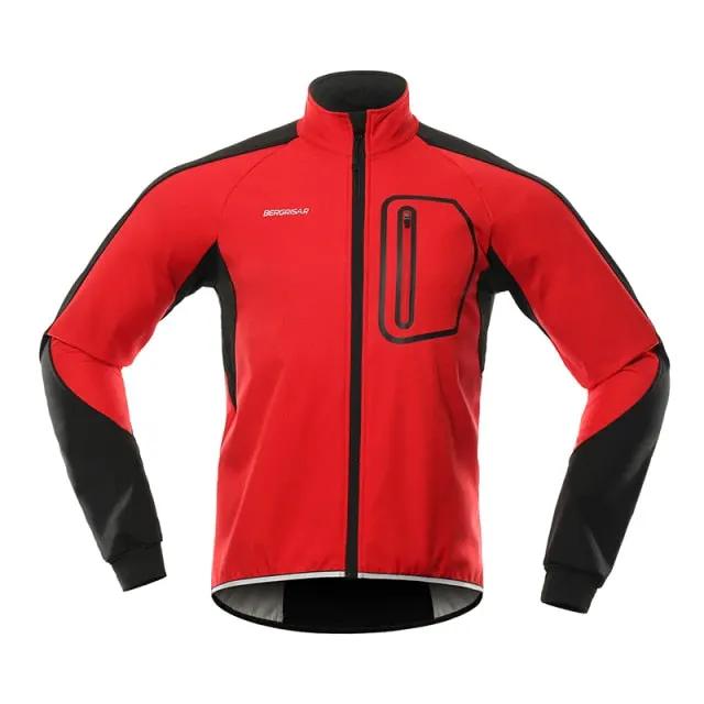 Cycling Jacket Men Winter Thermal Softshell Windproof Waterproof Bike Jacket MTB Coat Bicycle Clothing Reflective by Vimost Shop