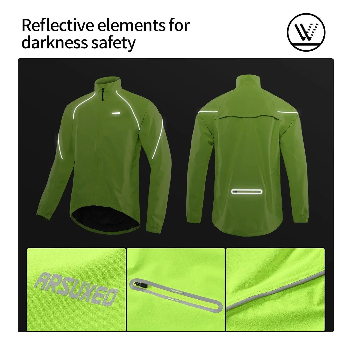 Mens Cycling Windbreaker Jackets Bicycle Raincoat Waterproof Motorcycle Clothing Outerwear Bike Jersey Lightweight by Vimost Shop