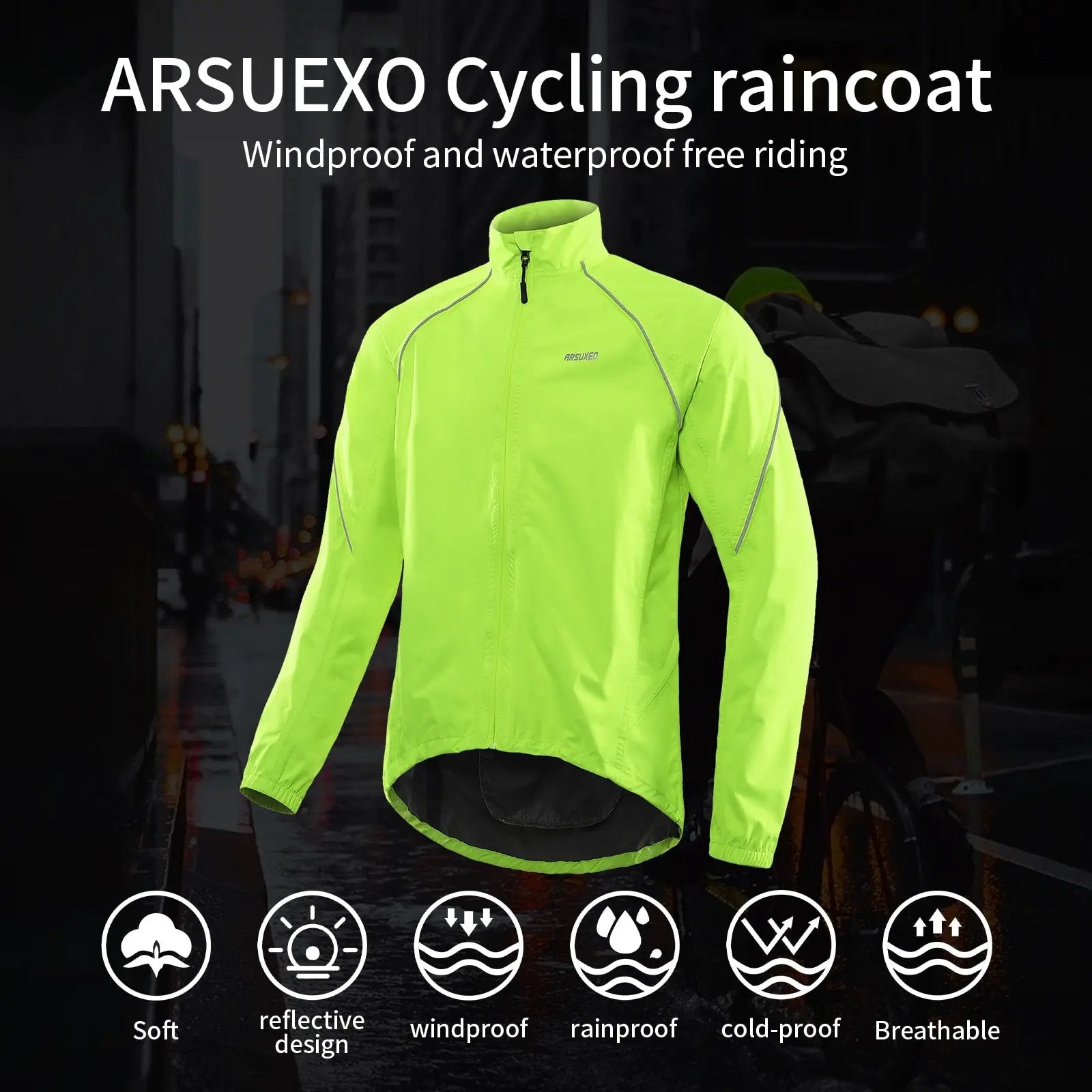 Mens Cycling Windbreaker Jackets Bicycle Raincoat Waterproof Motorcycle Clothing Outerwear Bike Jersey Lightweight by Vimost Shop