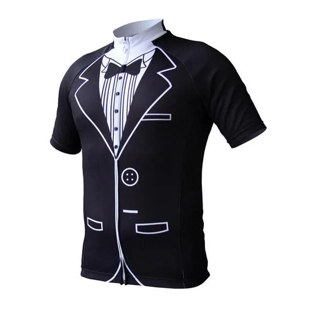 Mens Short Sleeve Cycling Jersey Tuxedo Ropa de Design by Vimost Shop