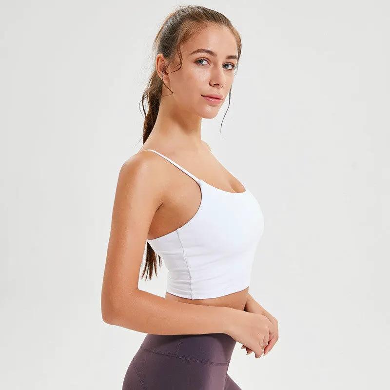 New Quick Dry Women Solid Vest-Type Yoga with Removable Pads by Vimost Shop