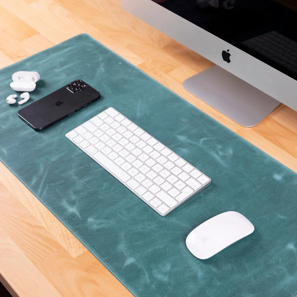 Rawlins Leather Desk Pads - 36x19 and 14.6x31.5 Inches by TORONATA