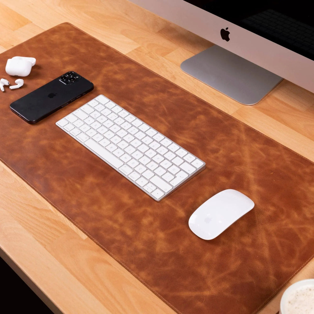 Rawlins Leather Desk Pads - 36x19 and 14.6x31.5 Inches by TORONATA