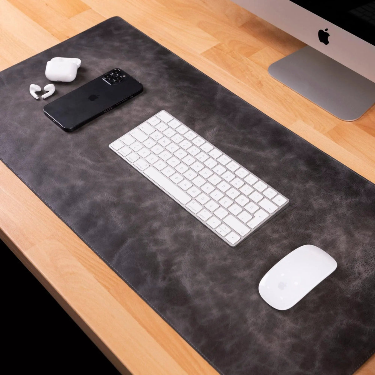 Rawlins Leather Desk Pads - 36x19 and 14.6x31.5 Inches by TORONATA