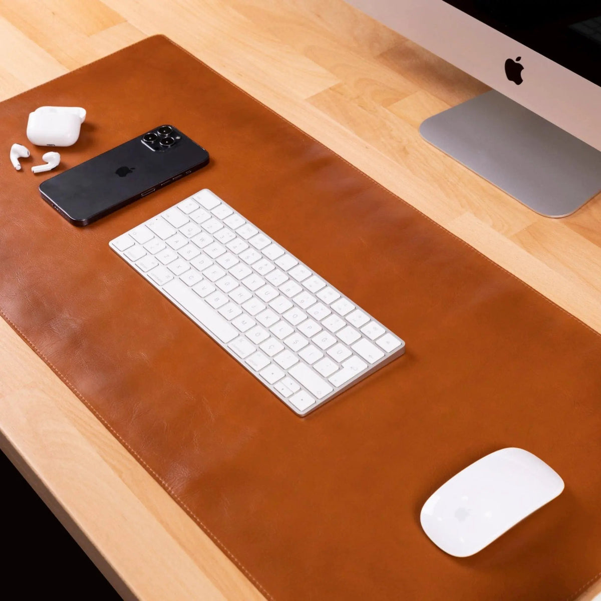 Rawlins Leather Desk Pads - 36x19 and 14.6x31.5 Inches by TORONATA