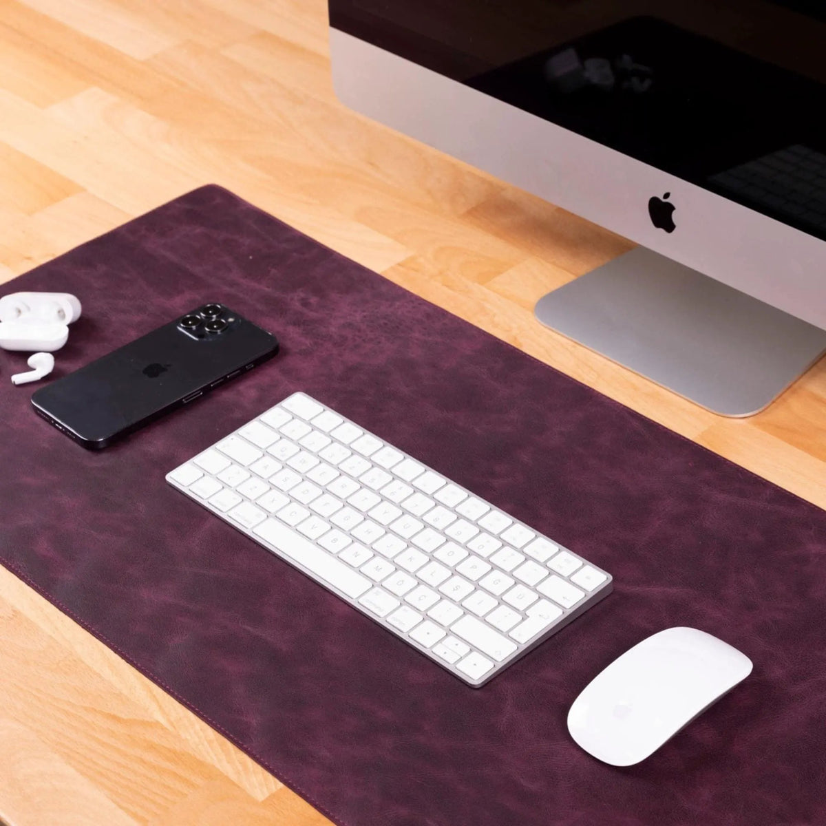 Rawlins Leather Desk Pads - 36x19 and 14.6x31.5 Inches by TORONATA