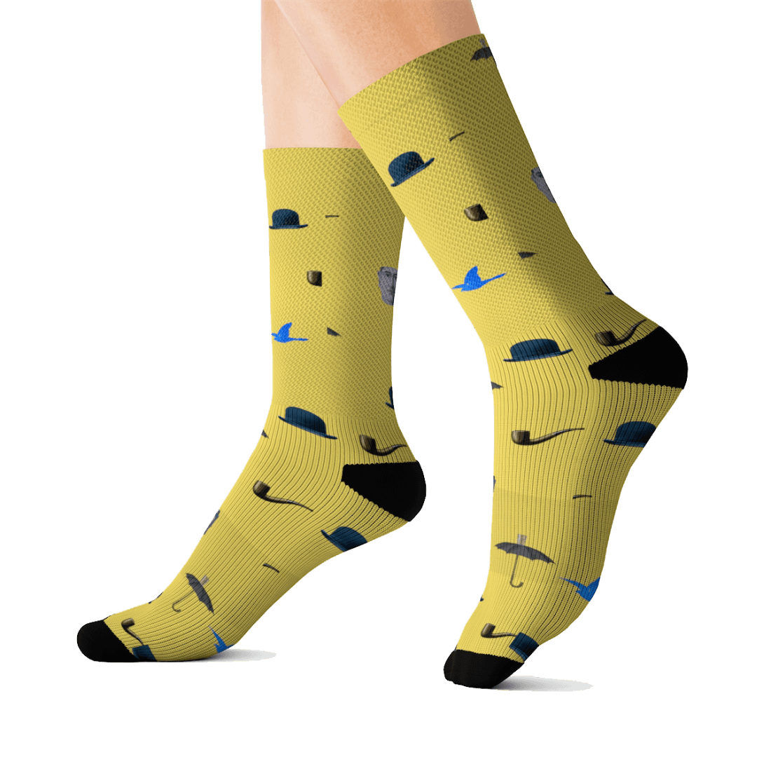 René Magritte Artwork Pattern Socks by Art-O-Rama Shop