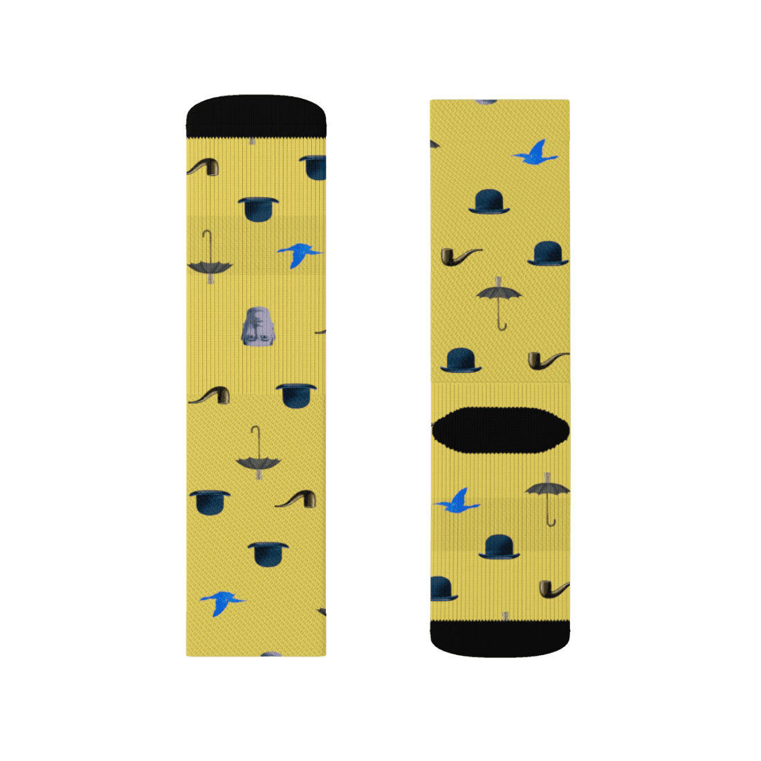 René Magritte Artwork Pattern Socks by Art-O-Rama Shop
