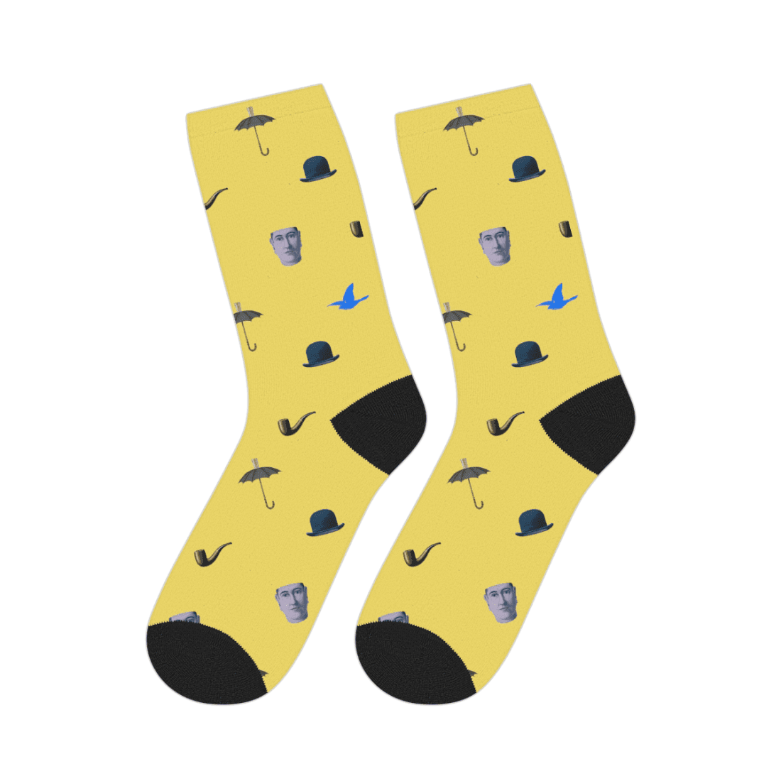 René Magritte Artwork Pattern Socks by Art-O-Rama Shop
