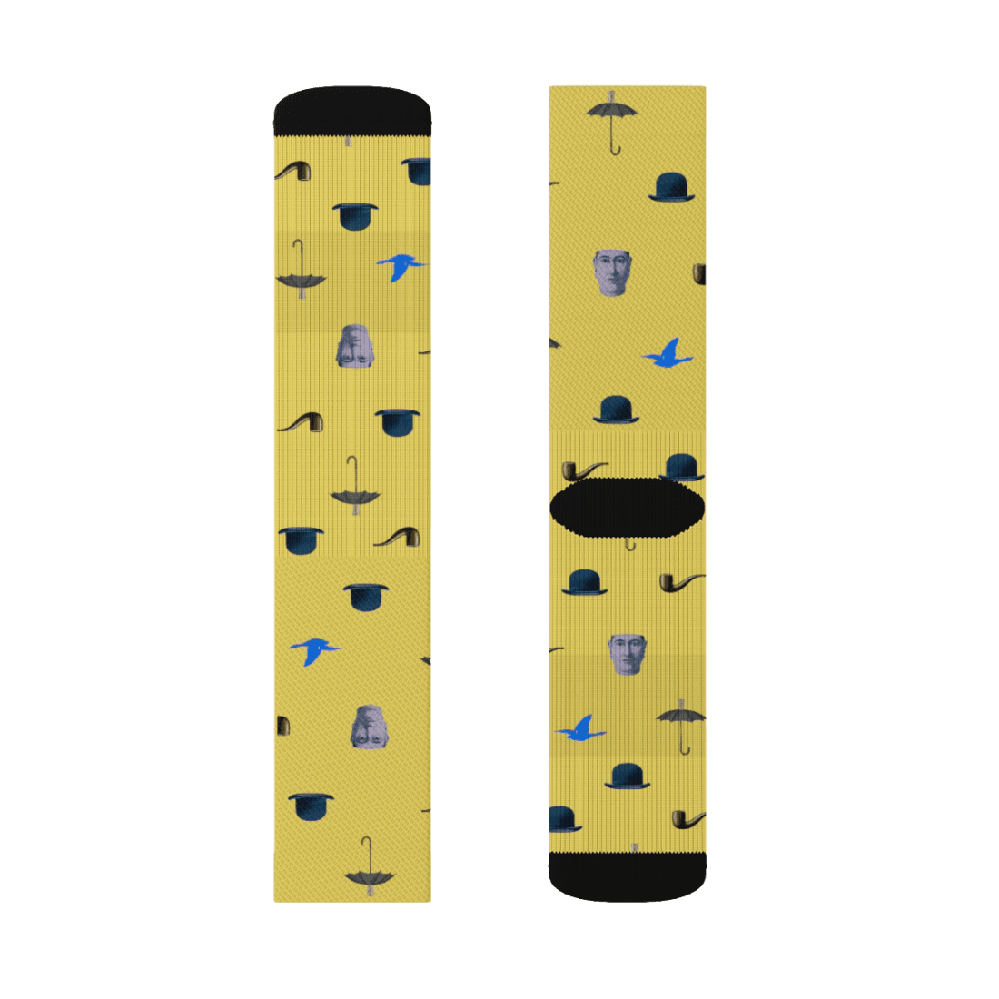 René Magritte Artwork Pattern Socks by Art-O-Rama Shop