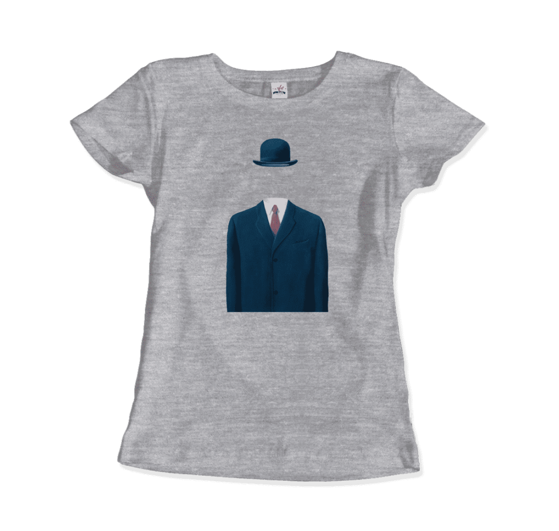 Rene Magritte Man in a Bowler Hat, 1964 artwork t-shirt by Art-O-Rama Shop