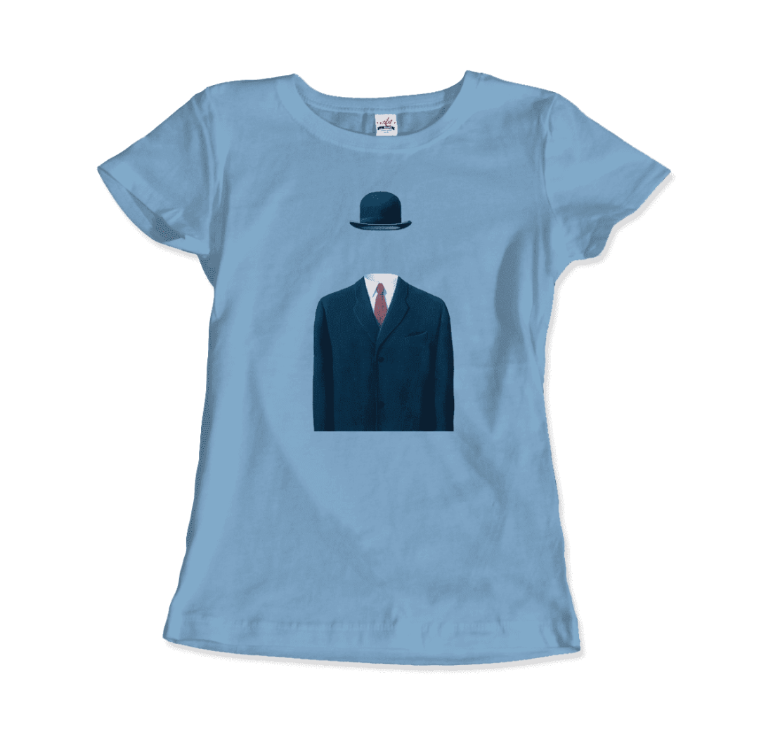 Rene Magritte Man in a Bowler Hat, 1964 artwork t-shirt by Art-O-Rama Shop