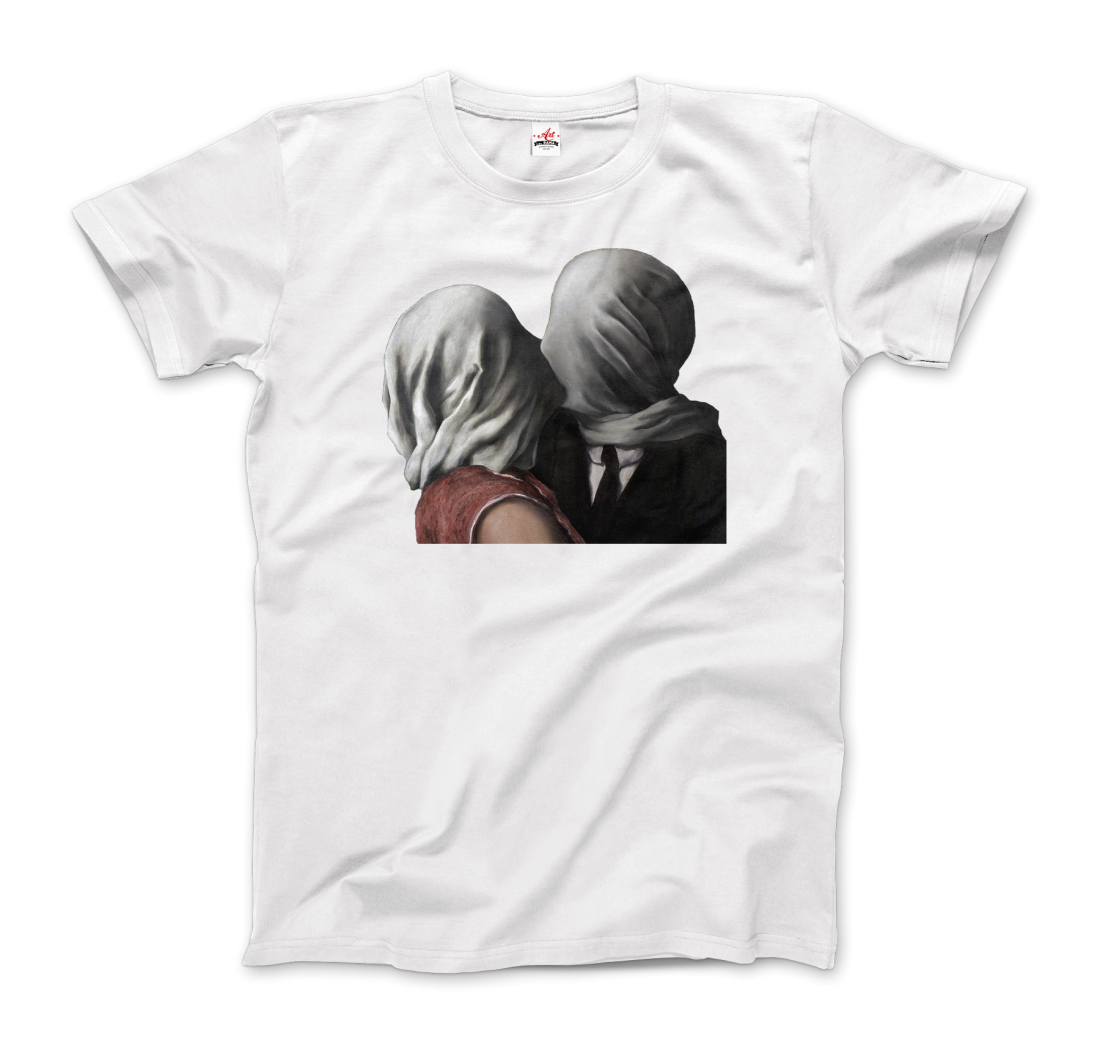 Rene Magritte the Lovers II (1928) artwork t-shirt by Art-O-Rama Shop