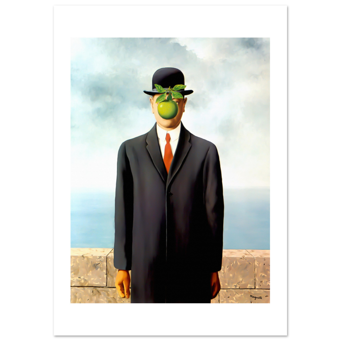 Rene Magritte the Son of Man, 1964 artwork poster by Art-O-Rama Shop