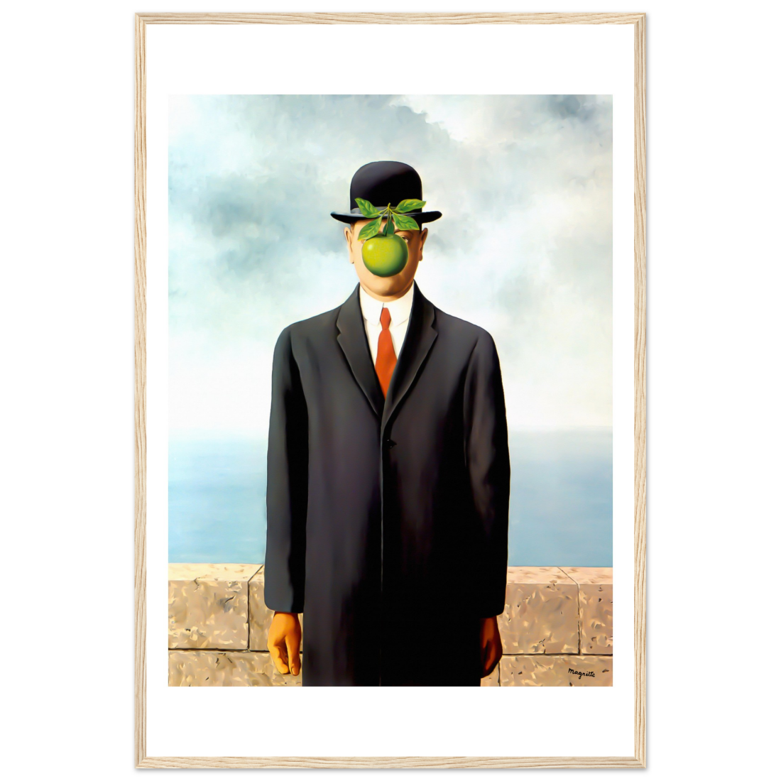 Rene Magritte the Son of Man, 1964 artwork poster by Art-O-Rama Shop