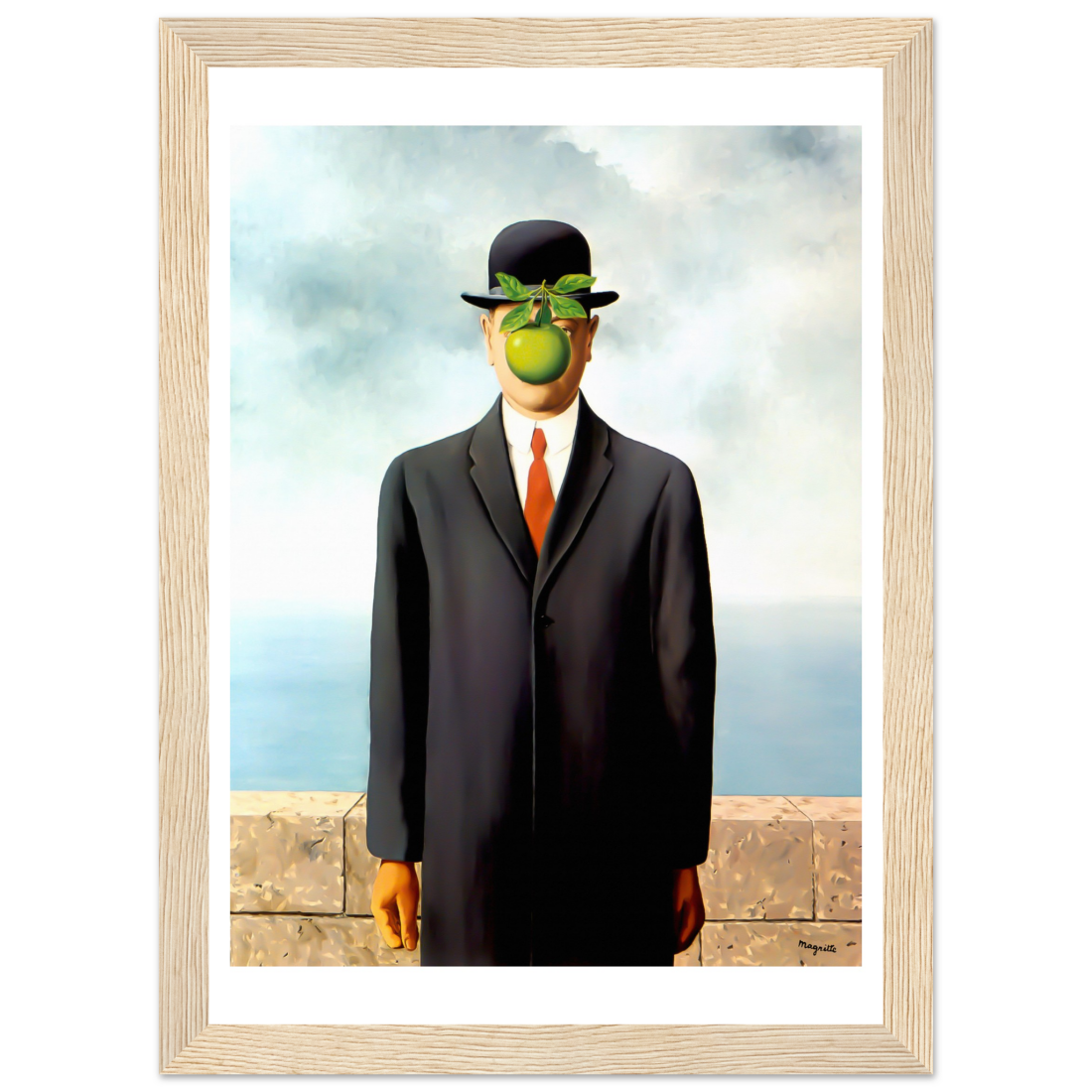 Rene Magritte the Son of Man, 1964 artwork poster by Art-O-Rama Shop