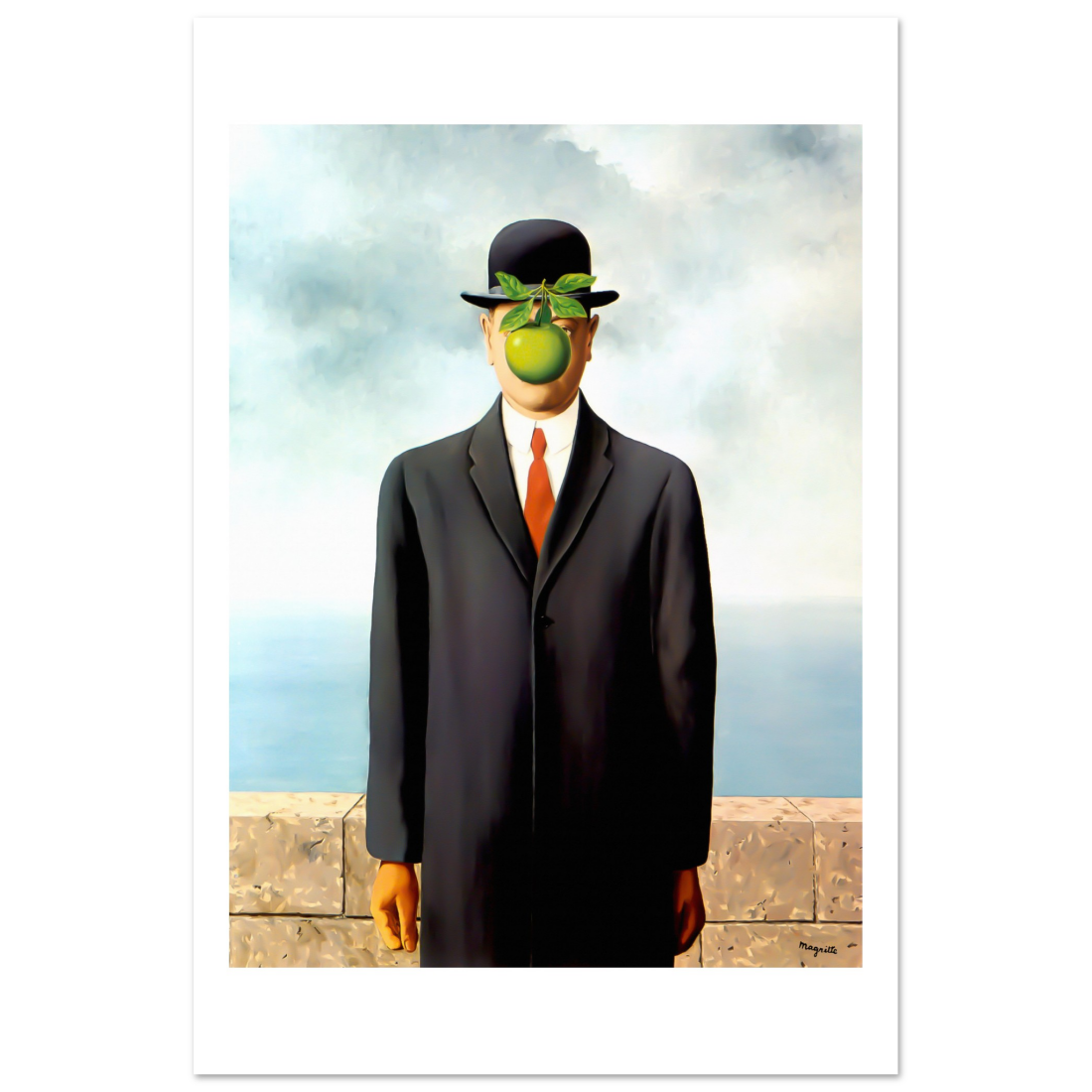 Rene Magritte the Son of Man, 1964 artwork poster by Art-O-Rama Shop