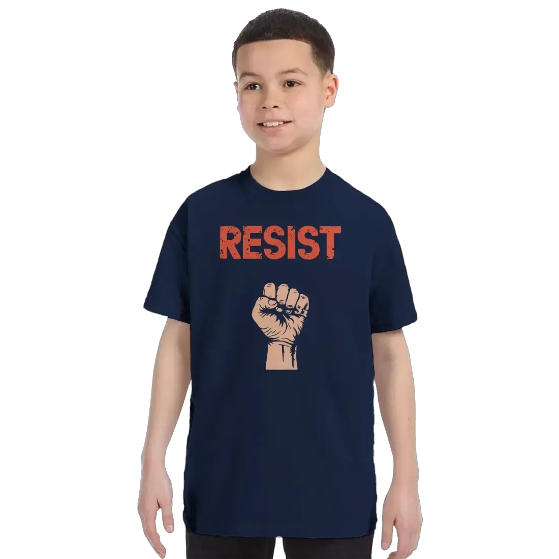 Resist Raised Fist with Distressed Design t-shirt by Art-O-Rama Shop