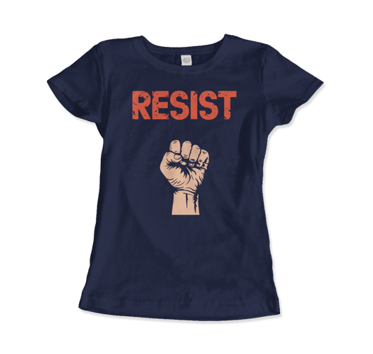 Resist Raised Fist with Distressed Design t-shirt by Art-O-Rama Shop