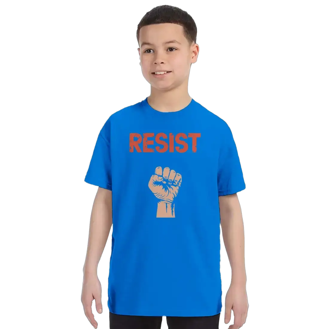 Resist Raised Fist with Distressed Design t-shirt by Art-O-Rama Shop