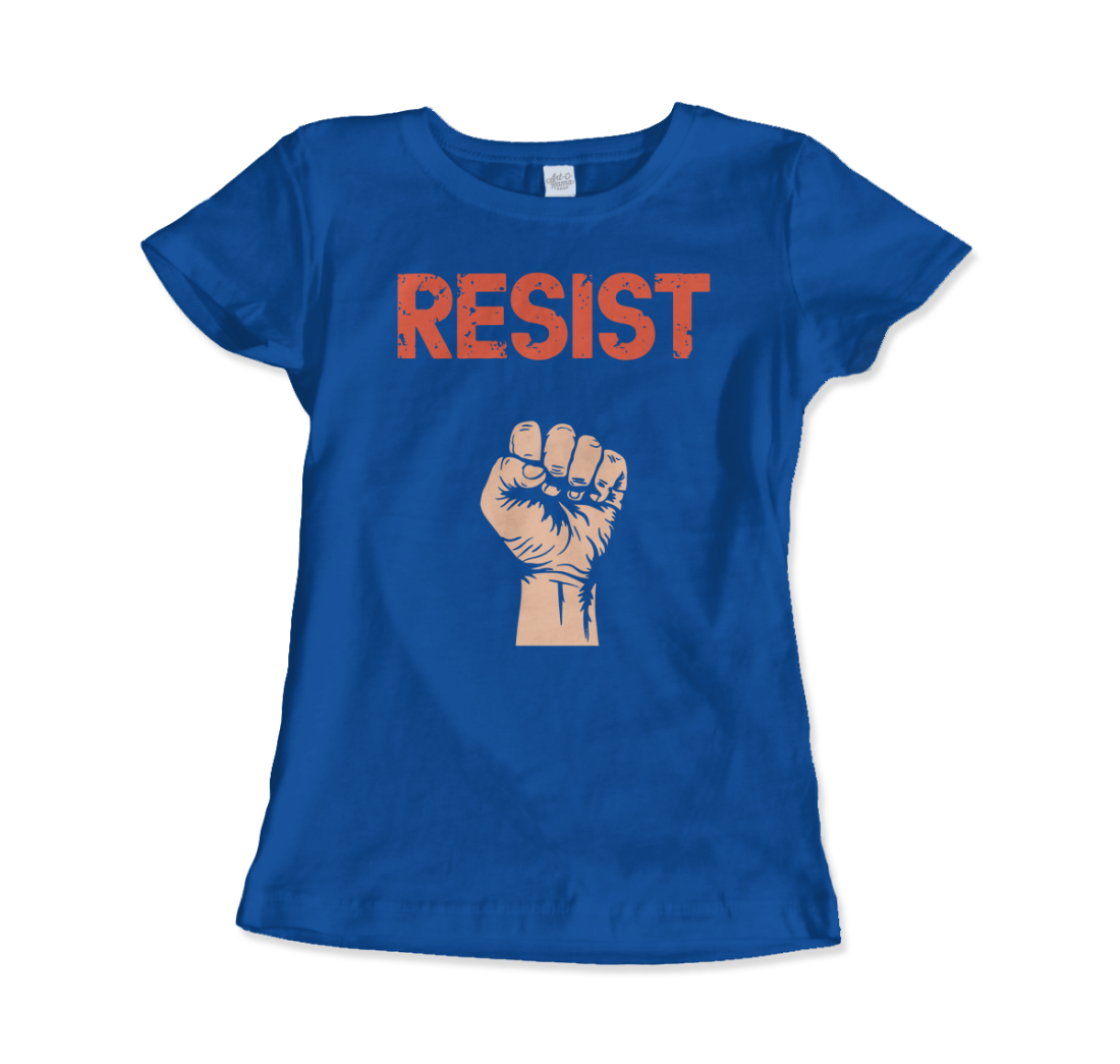 Resist Raised Fist with Distressed Design t-shirt by Art-O-Rama Shop