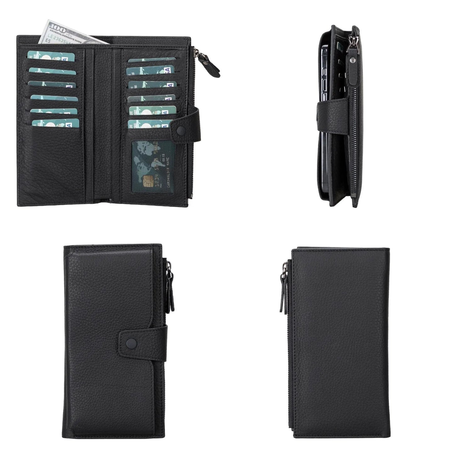 Riverton Women's Leather Wallet with Cell Phone Section by TORONATA
