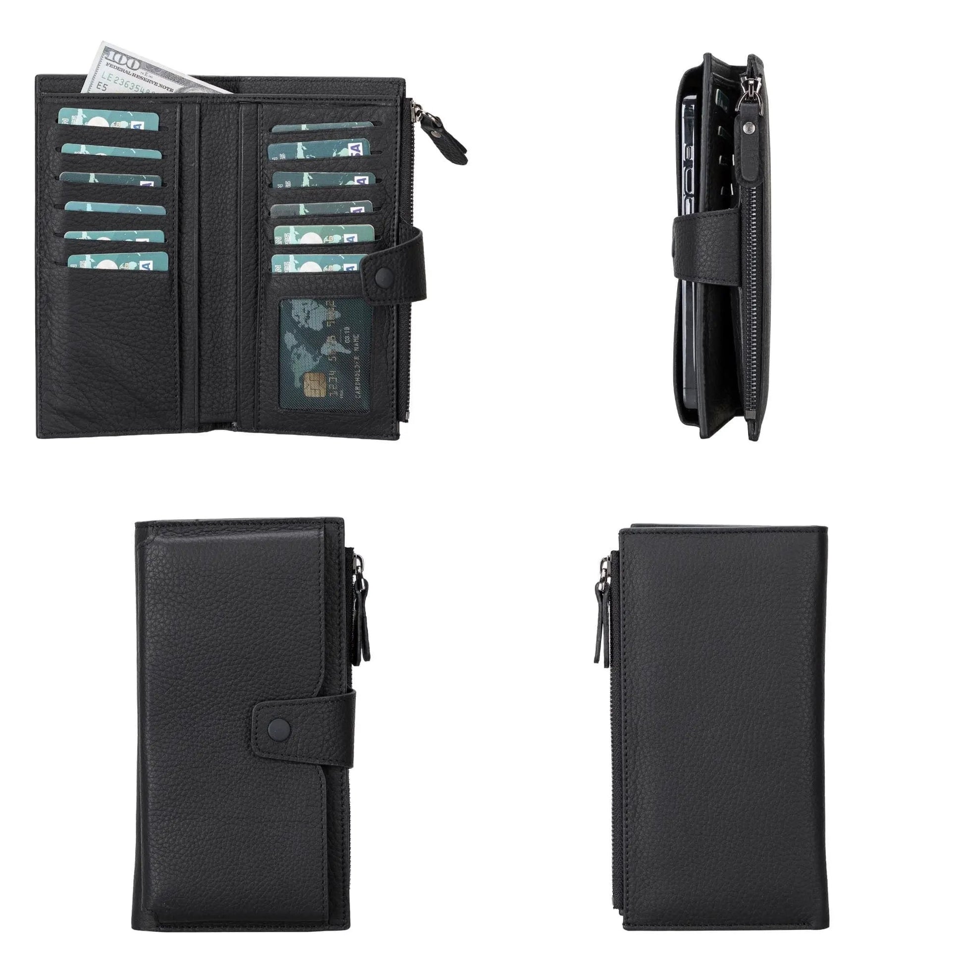Riverton Women's Leather Wallet with Cell Phone Section by TORONATA